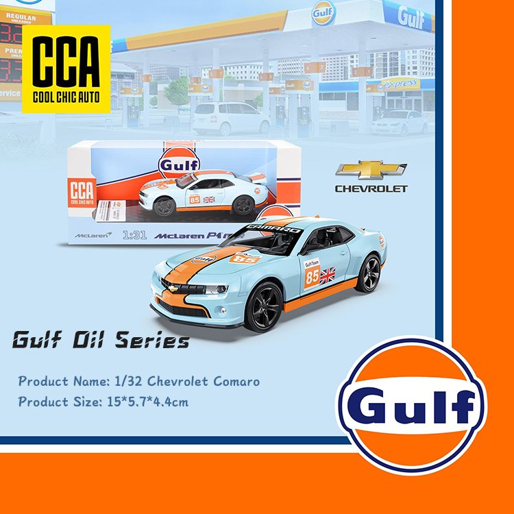 Hot Selling CCA 1:32 Gulf Car Collectible Alloy Model Car Diecast Toy Vehicles