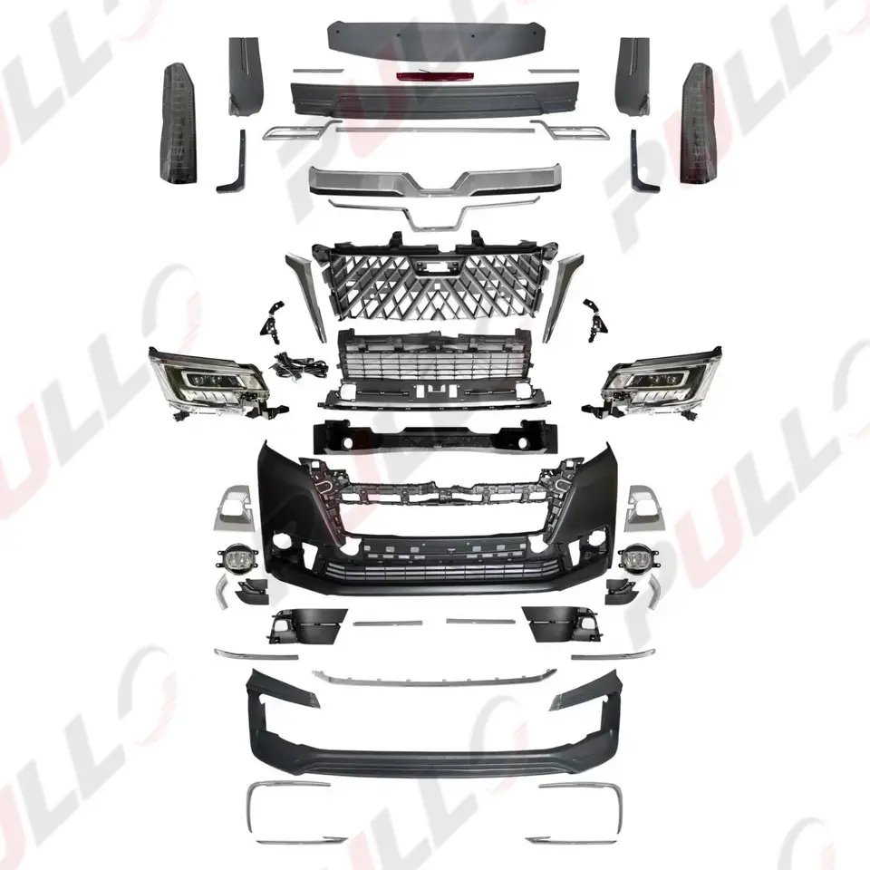 Hot Selling Car Parts for Toyota Hiace 2019+ Modified to Wald Style Mini Bus Wide Body with Front and Rear Bumper with Grille