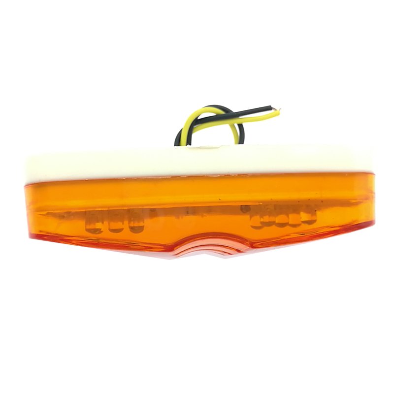 10 High Quality Straw Hat LED LED Truck Trailer Side Marker Clearance Lighting Indicator Amber Lights Rate IP67