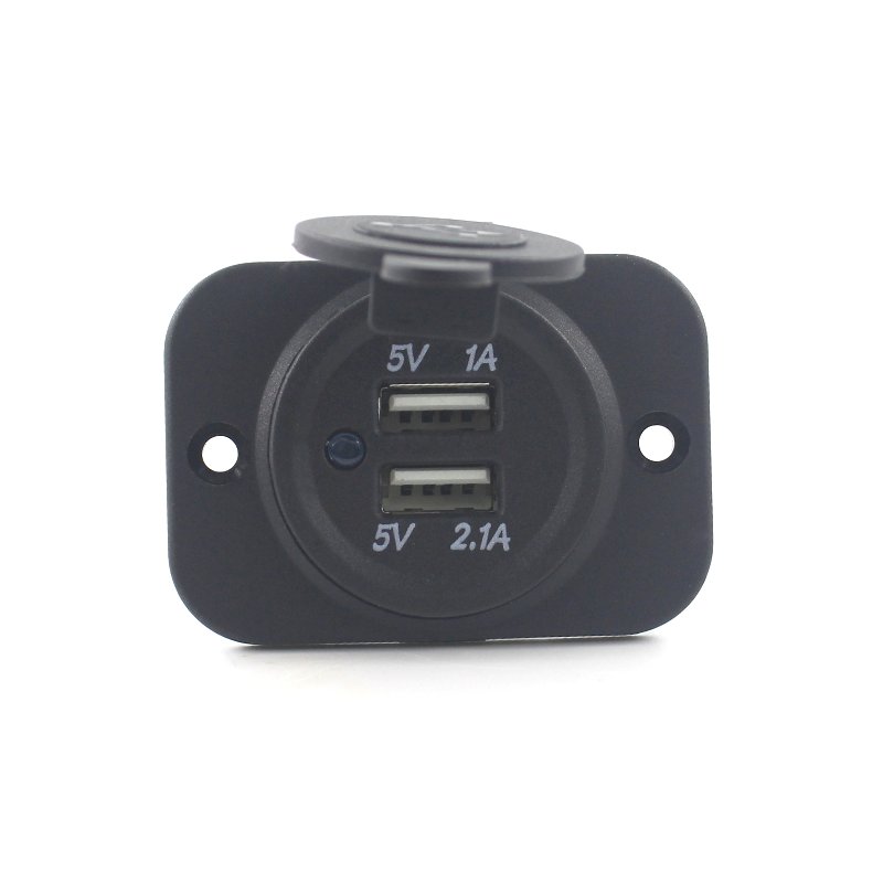 Auto Car Bus Universal 5v 3.1a Dual Usb Car Charger for Mobile Tablet Devices for Car Motorcycle Boat RV Caravan