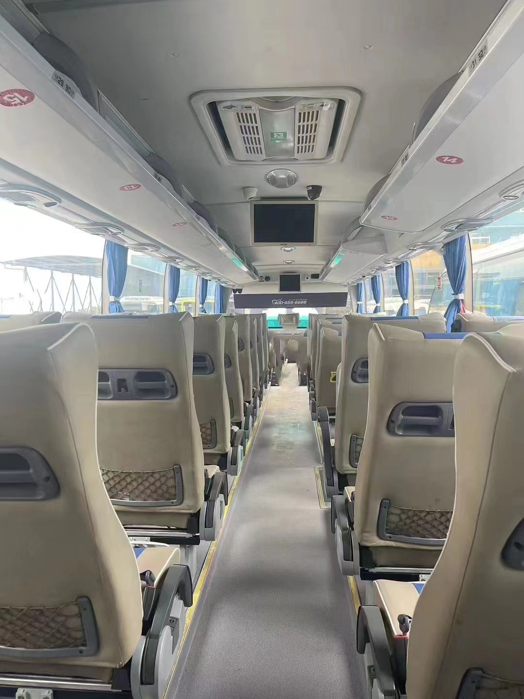 USED YUTONG ZK6122 LUXURY COACH BUS WITH CUMMINS ENGINE RHD AUTOMATIC CITY BUS
