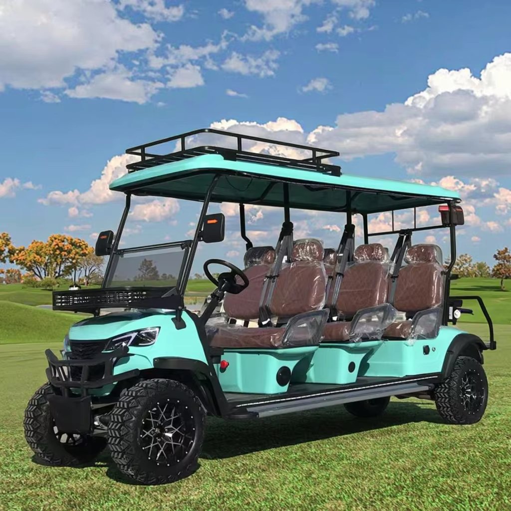 60/72V New Style Modern Fashion 2025 Brand Design 4/6 Seat Sightseeing Bus Club Cart Electric Golf Buggy Hunting Cart