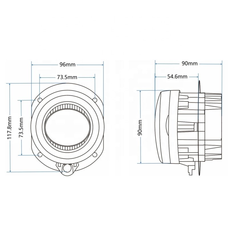 Headlight 1N0 011 988-061 90mm L4060 Fog Light Headlight Module with Position Light DRL Turn Signal Light for Volvo 9900