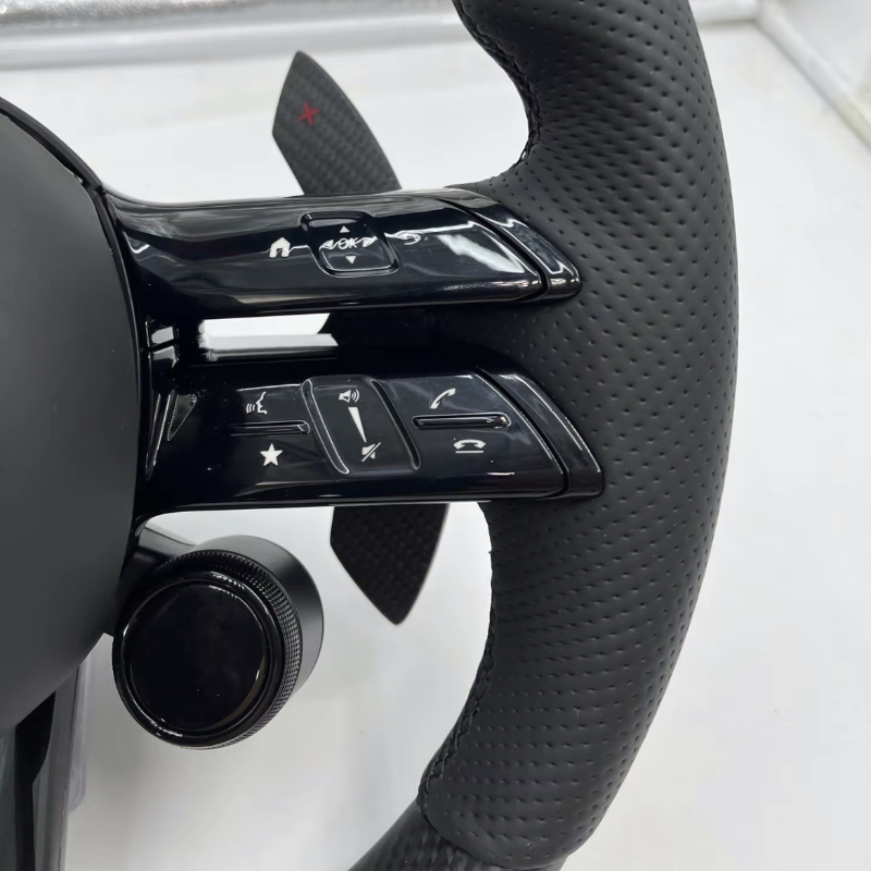 Auto High Quality for AMG Full Leather Alcantara Carbon Fiber Steering Wheel for Benzs W204 W205 W211 W212 W213 2005 2021 Year