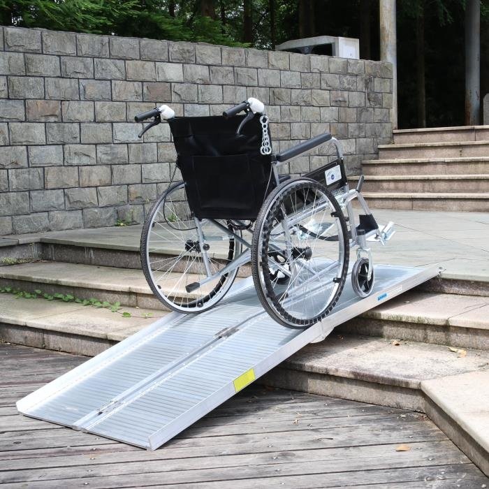 Aluminum Handicap Ramp Foldable Aluminium Loading Ramp Wheelchair Ramp for Home Car Stairs