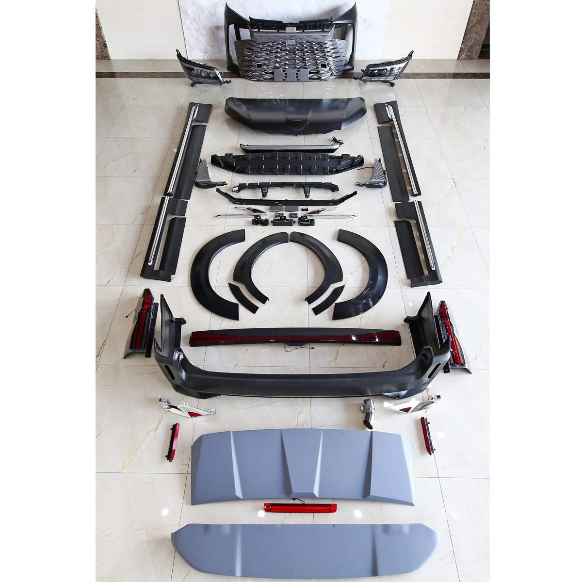 Automobile Parts for toyota HIACE 2018-2024 Year Facelift to Ultra-luxury Exterior Styling Accessories Bumpers Lights
