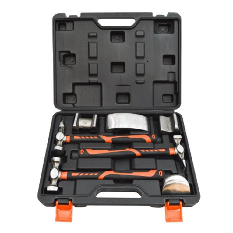 Auto Body Repair Tools 7pcs Dent Remover Repair Hammer and Dolly Set