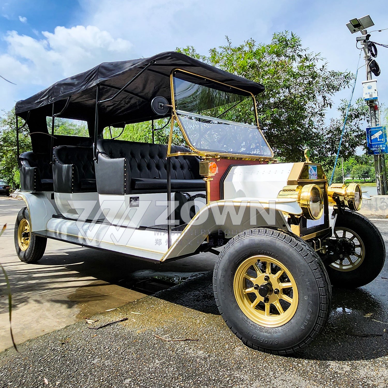 Sightseeing Bus Car Three-row 8-seat Sightseeing Electric Retro Classic Car