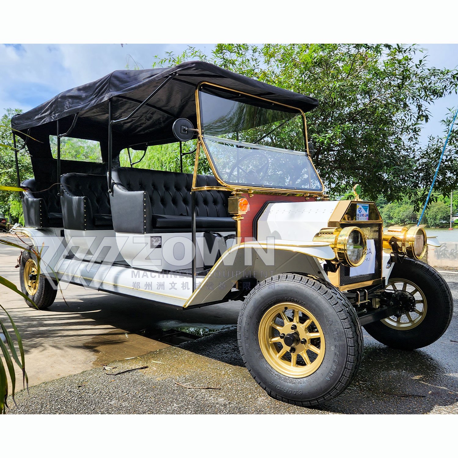 Sightseeing Bus Car Three-row 8-seat Sightseeing Electric Retro Classic Car