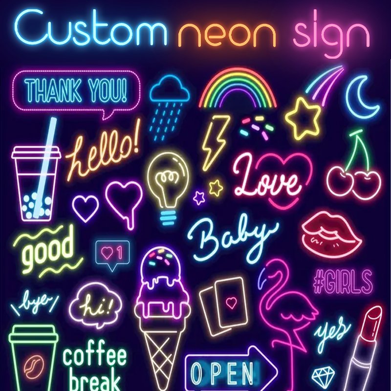 Free Design Fast Delivery NO MOQ Fast delivery neon letter custom Acrylic led neon sign for bedroom birthday party home wedding
