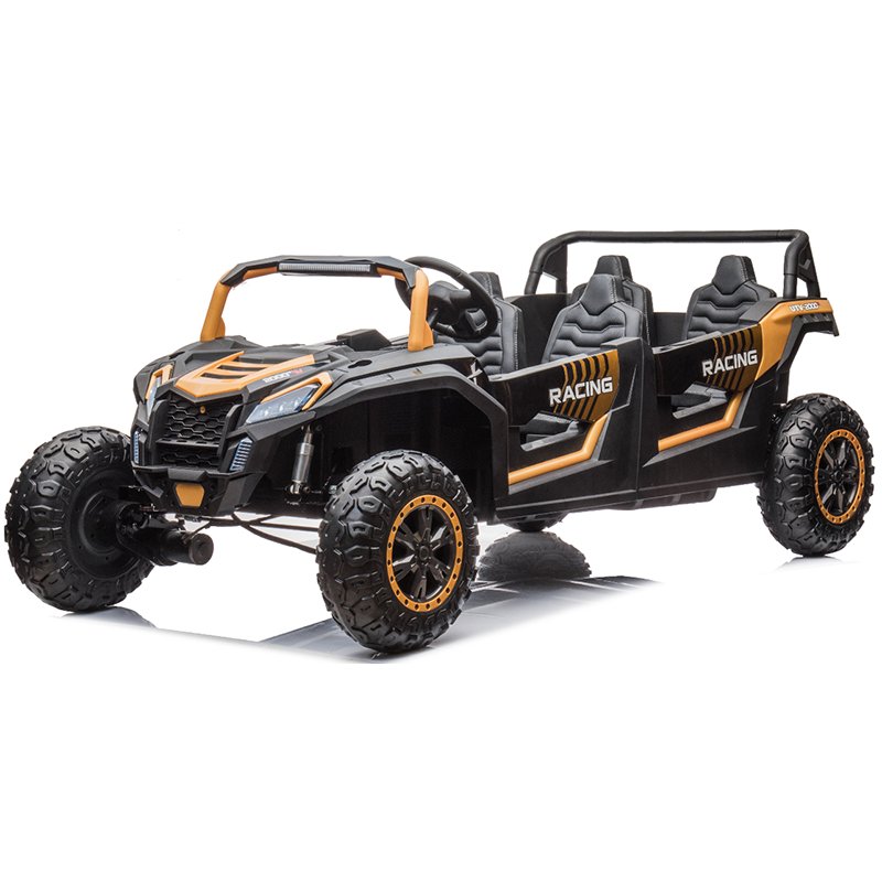 Unisex 2-Seat Kids Electric Car Cool Design Drive Battery Operated Ride-on Toy with MP3 Function Plastic Material for Boys Girls