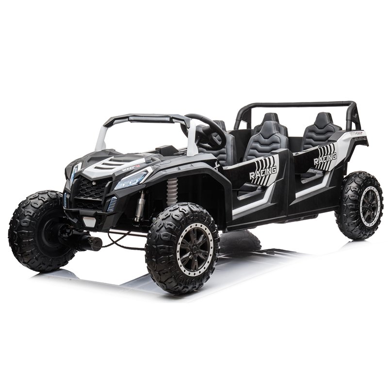 Unisex 2-Seat Kids Electric Car Cool Design Drive Battery Operated Ride-on Toy with MP3 Function Plastic Material for Boys Girls
