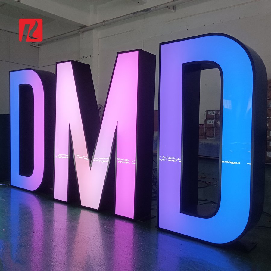 Kexian Customized LED RGB Illuminated Large Letters Free Standing 3ft 4ft 5ft Giant LED Light up Letters