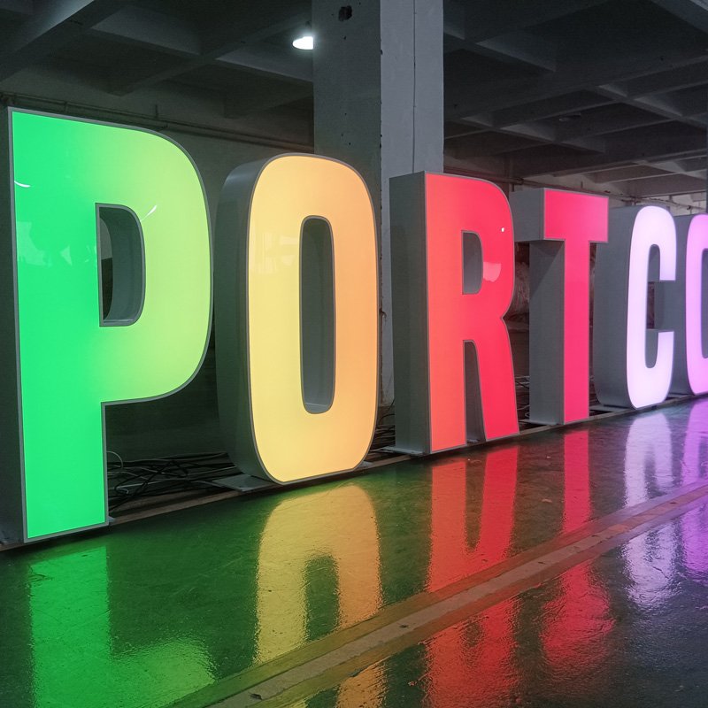 Kexian Customized LED RGB Illuminated Large Letters Free Standing 3ft 4ft 5ft Giant LED Light up Letters