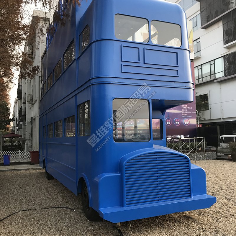 Double Decker Bus Dining Cart High Quality Mobile Cater Fast Coffee Food Trailer Truck with Pizza Oven Vintage for Sale in US