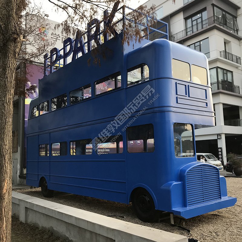Double Decker Bus Dining Cart High Quality Mobile Cater Fast Coffee Food Trailer Truck with Pizza Oven Vintage for Sale in US