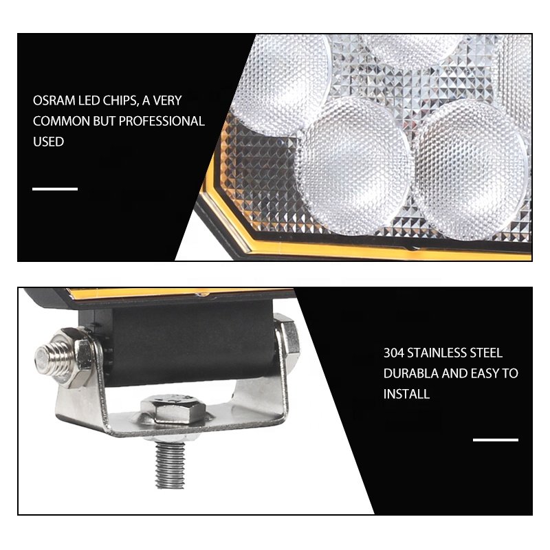 4 Inch square Offroad Car Work Light Others Car Light Accessories 20W Led Work Light for Truck