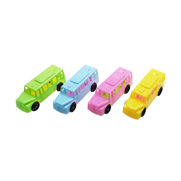 Plastic PP 258 Bus Free Wheel Sliding Car Model Toys Classic Promotional Children Toys Gifts Souvenir Toy