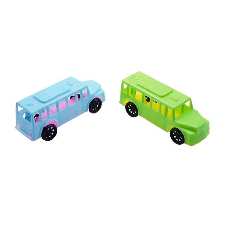 Plastic PP 258 Bus Free Wheel Sliding Car Model Toys Classic Promotional Children Toys Gifts Souvenir Toy