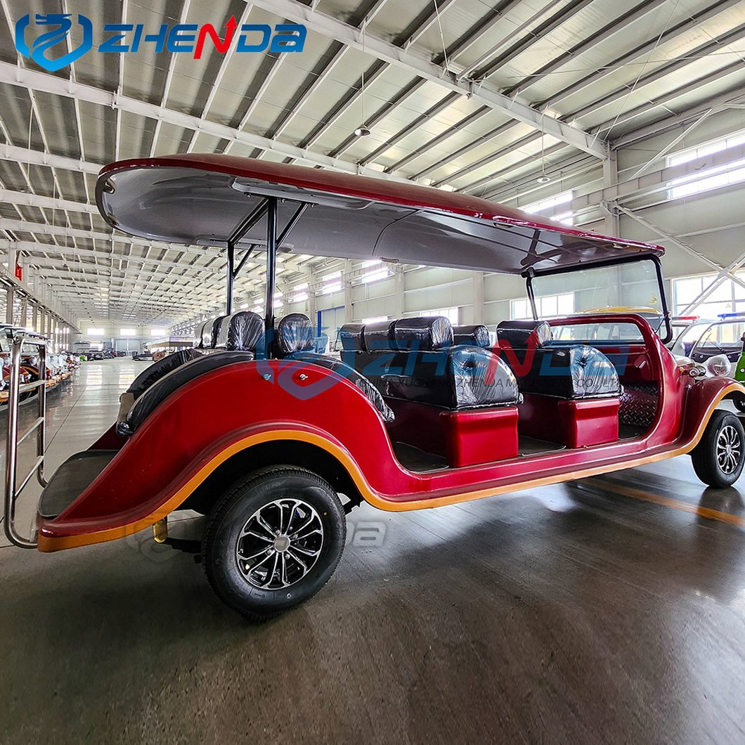 Battery Operated 72V Sightseeing Bus Classic Electric Vintage Car