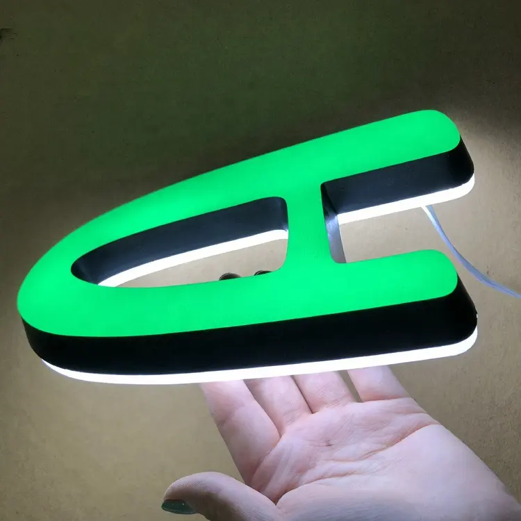 Custom Logo Sign Signage Outdoor Business Restaurant 3D Logo Letter Luminous Word for Office Sign Light