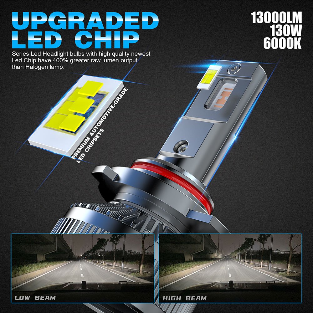 OEM 3000k 4300k Car Led Headlight 130W 15000LM 6500k H1 H3 H7 Led Bulb With Good Brightness H1 H11 9005 9006 9012 for Auto 12V