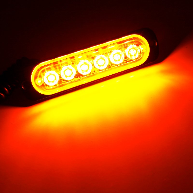 6 LED Warning Light Side Marker Light LED Clearance Indicator Light for Truck Trailer RV Car Boat Bus Lorry 12-24V Wate
