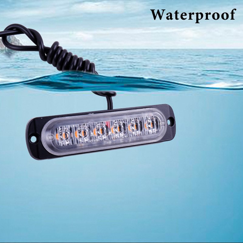 6 LED Warning Light Side Marker Light LED Clearance Indicator Light for Truck Trailer RV Car Boat Bus Lorry 12-24V Wate