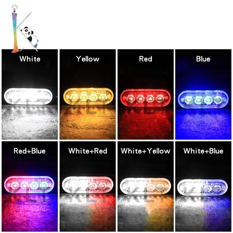 4 Led Emergency Amber Warning Light Side Marker Light Led Clearance Indicator Light for Truck Trailer Rv Car Boat Bus Lorry
