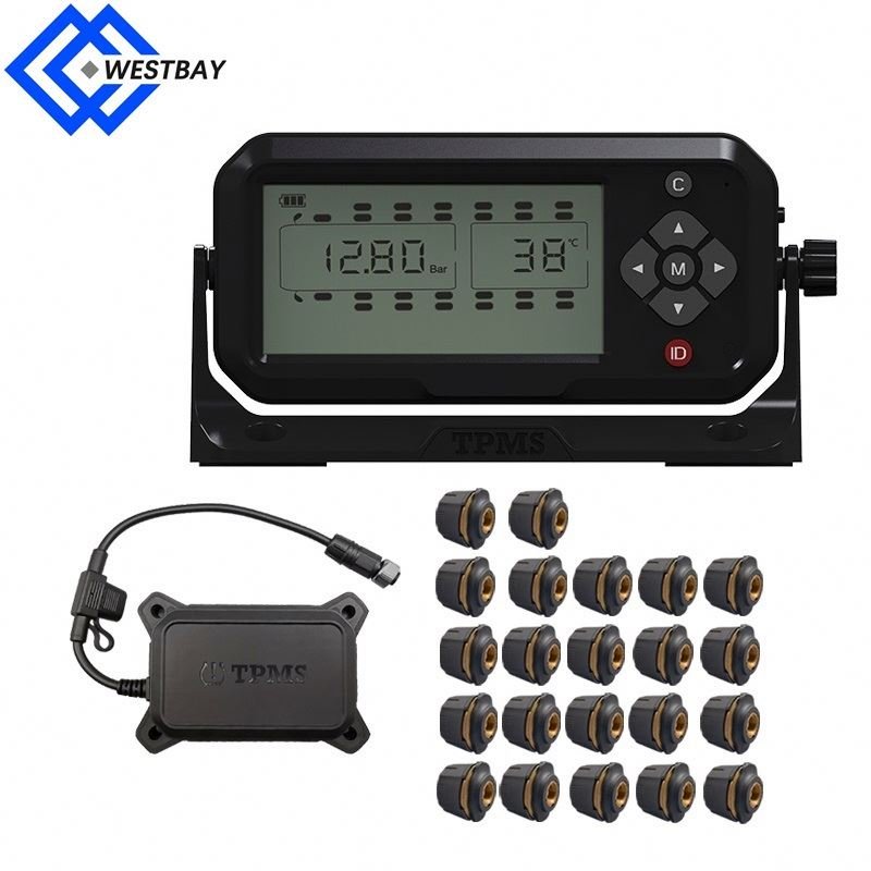 Factory Wholesale Digital TPMS Truck Tire Pressure Monitor System for 6 8 14 20 24 Wheel Buses CE Certified