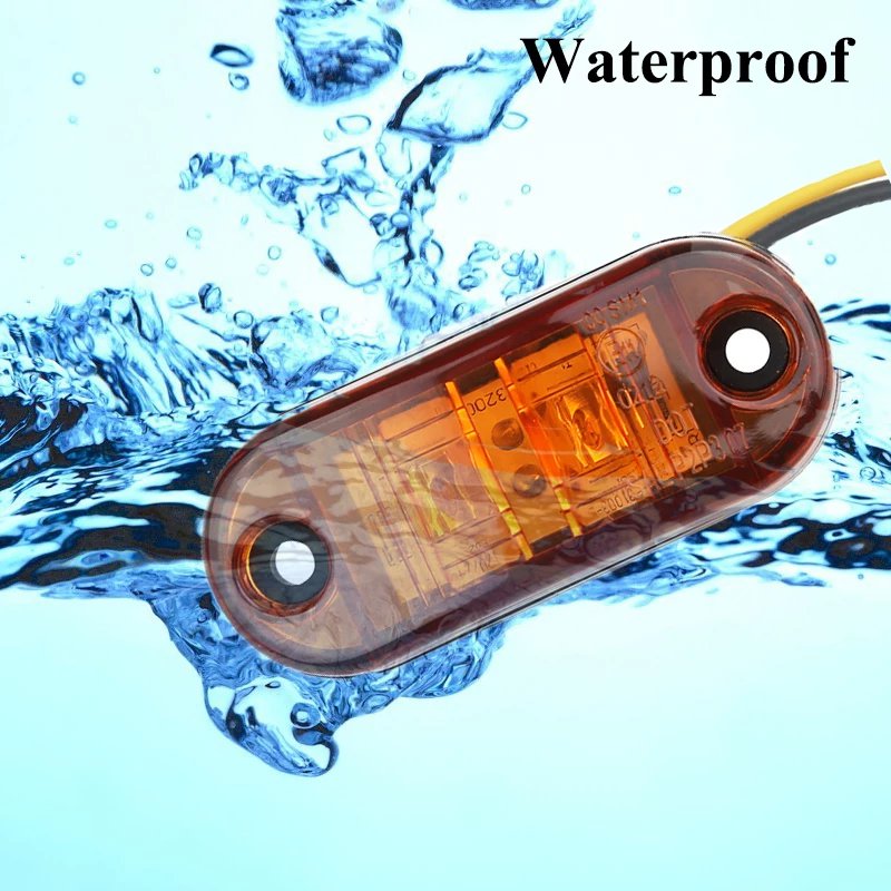 12V-24V LED Side Marker Lights Warning Tail Light Auto Car External Lights Trailer Truck Lorry Yellow White Red Blue Green