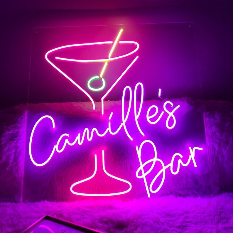 Diy Eye-catching 3d Decorative bar logo Illuminated Waterproof Colorful Lights Letters Signage Custom Acrylic Neon Signs