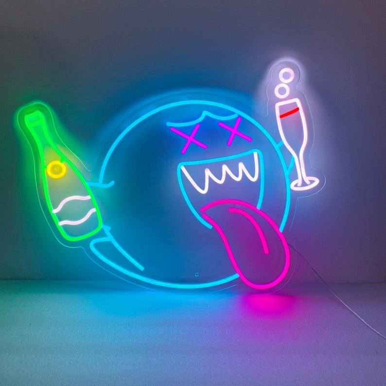 Diy Eye-catching 3d Decorative bar logo Illuminated Waterproof Colorful Lights Letters Signage Custom Acrylic Neon Signs
