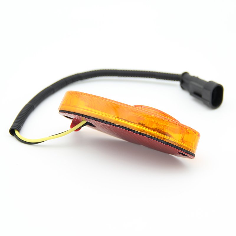Amber LED Side Marker Lamp with Reflex Reflector Bus Truck Trailer