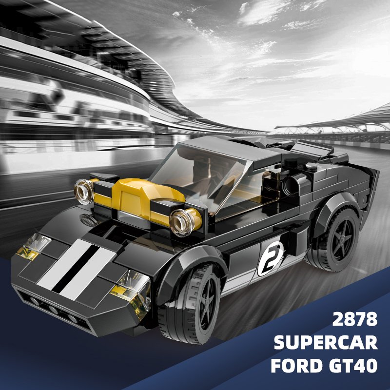 2879 Block Car Series Creative MOC Bricks Supercar Sports Car Police Car Bus Kids Assembly Building Block Plastic Toy Juguete