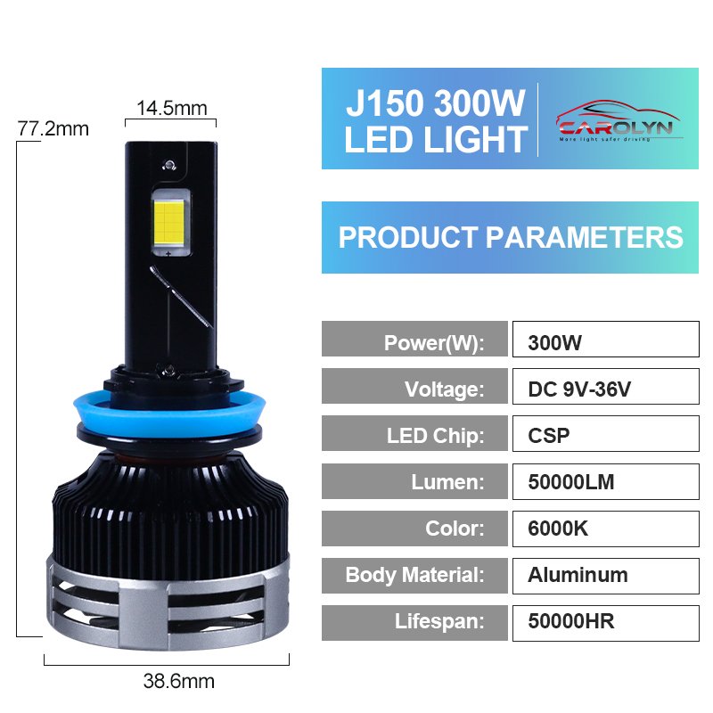 CAROLYN Led 300w H7 Led Headlights 300 w 300 Watt Led Light Car H4 Led Headlight 300w High Low Beam 300 Watt Led for Car