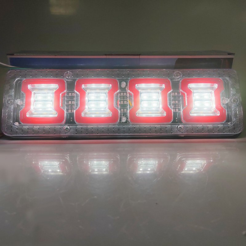 LED Large Truck Tail Light Assembly Haowo Dongfeng Tianlong 24V Truck Super Bright Flowing Trailer Universal Tail Light OEM COB