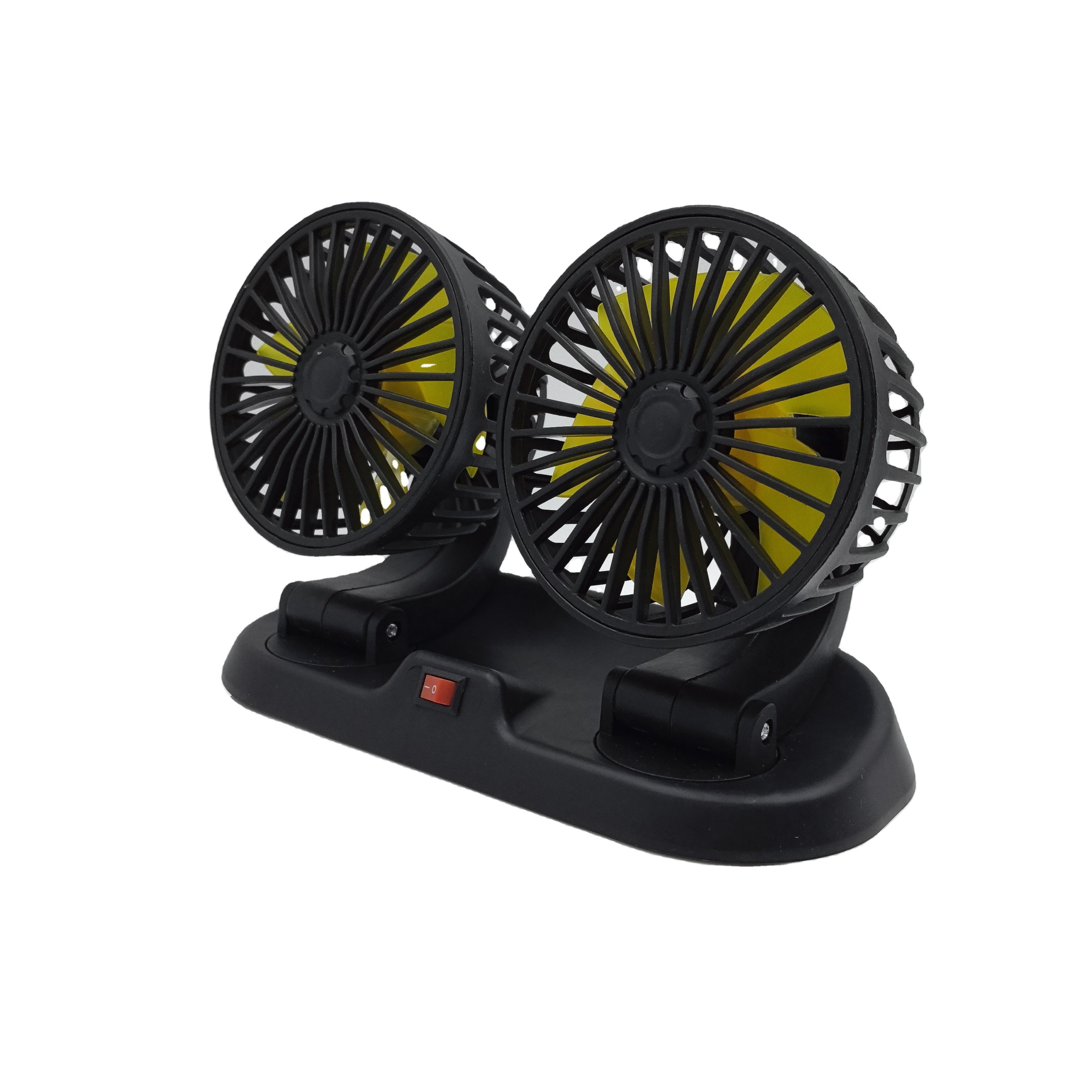 2023 Carfu Wholesale Car Interior Accessories 6 Inch Double Head Portable 12v Car Fan Ac-2316