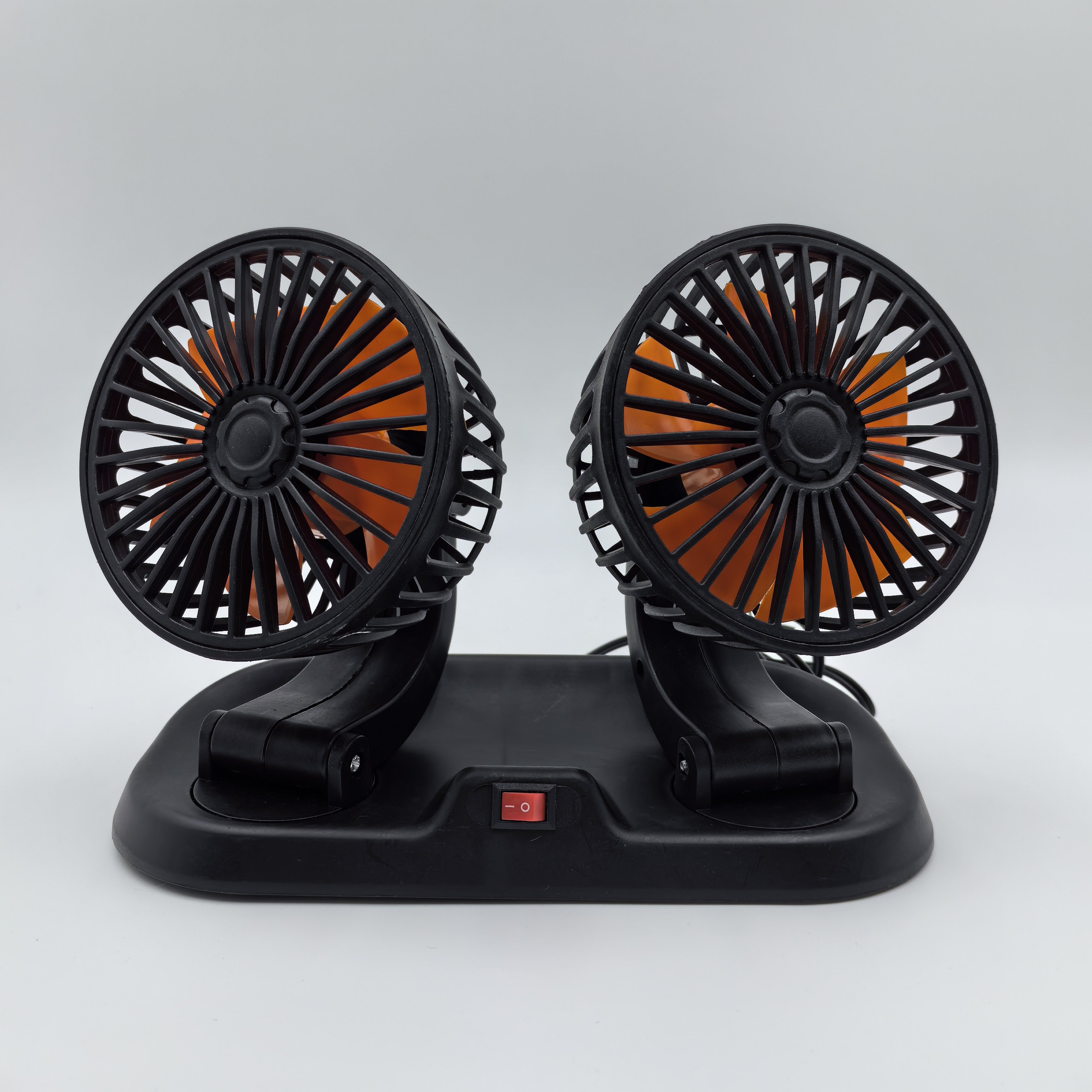 2023 Carfu Wholesale Car Interior Accessories 6 Inch Double Head Portable 12v Car Fan Ac-2316