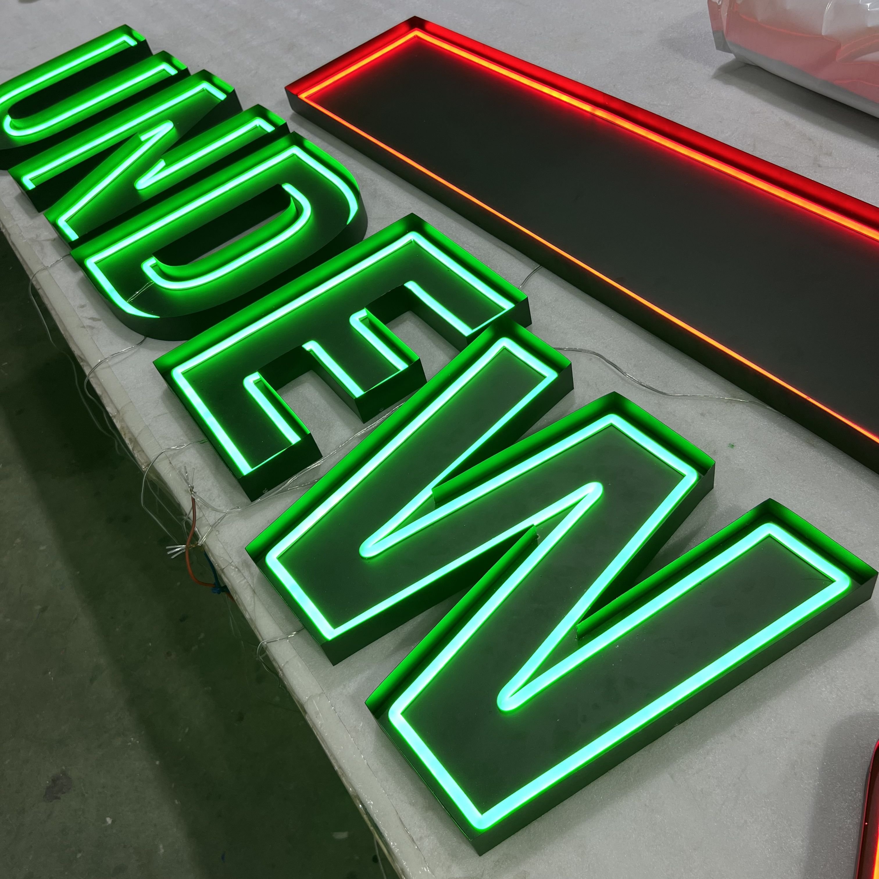 Custom Led Illuminated Moke Shop bar Neon Letter Sign Custom Advertising Neon Sign