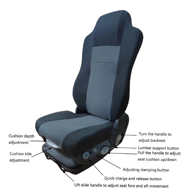 A800-18 Series Air Suspension Machine Bus Driver Seat Universal Truck Driver Seat With Massage for Sale