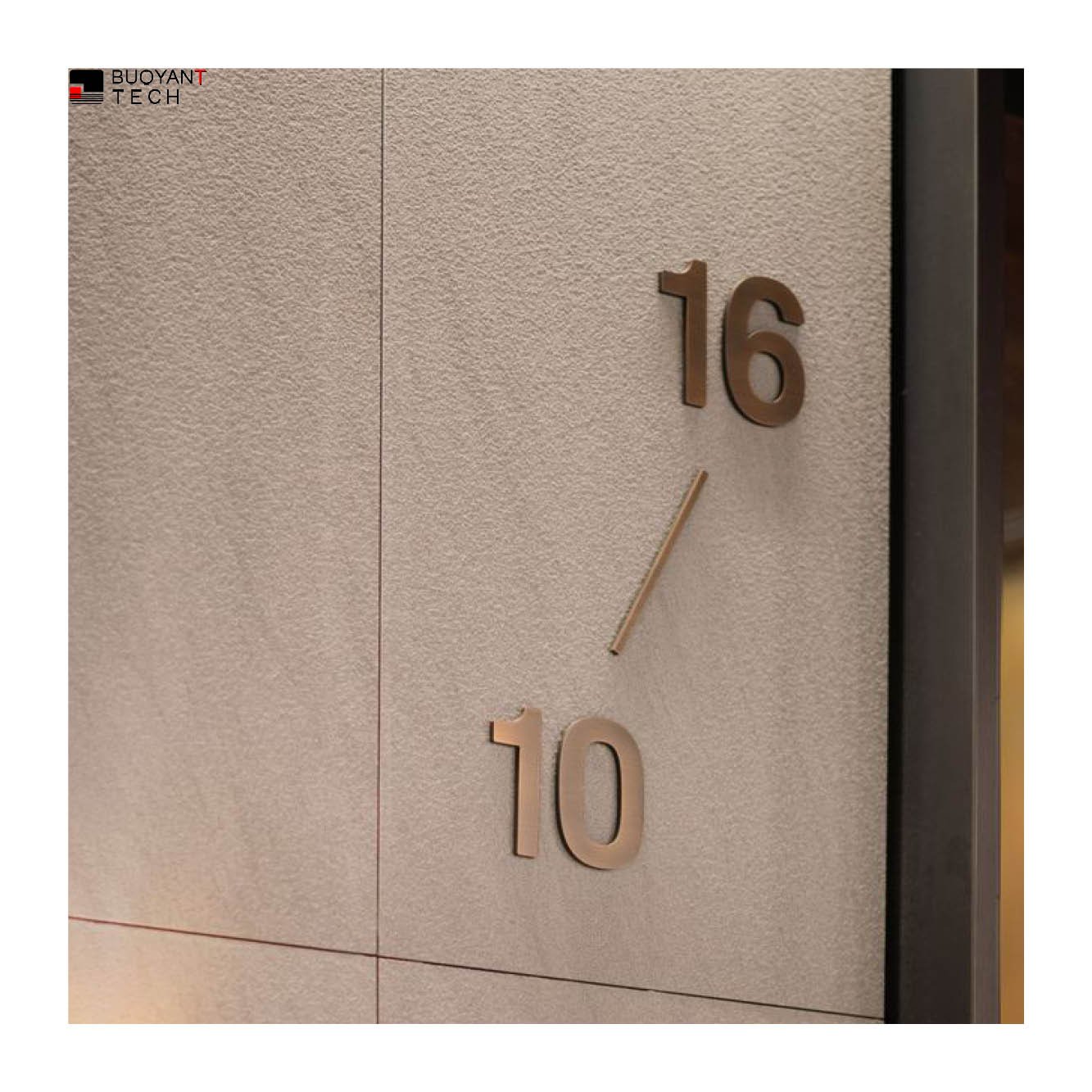 BUOYANT Gold Letters 3-Inch Solid Brass Mailbox Numbers House Numbers for House Numbers Address Sign for Door