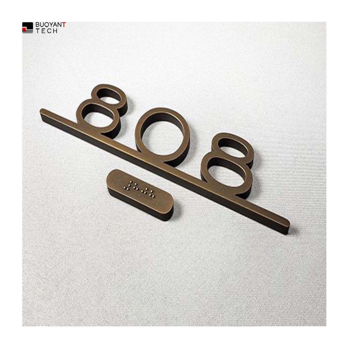BUOYANT Gold Letters 3-Inch Solid Brass Mailbox Numbers House Numbers for House Numbers Address Sign for Door