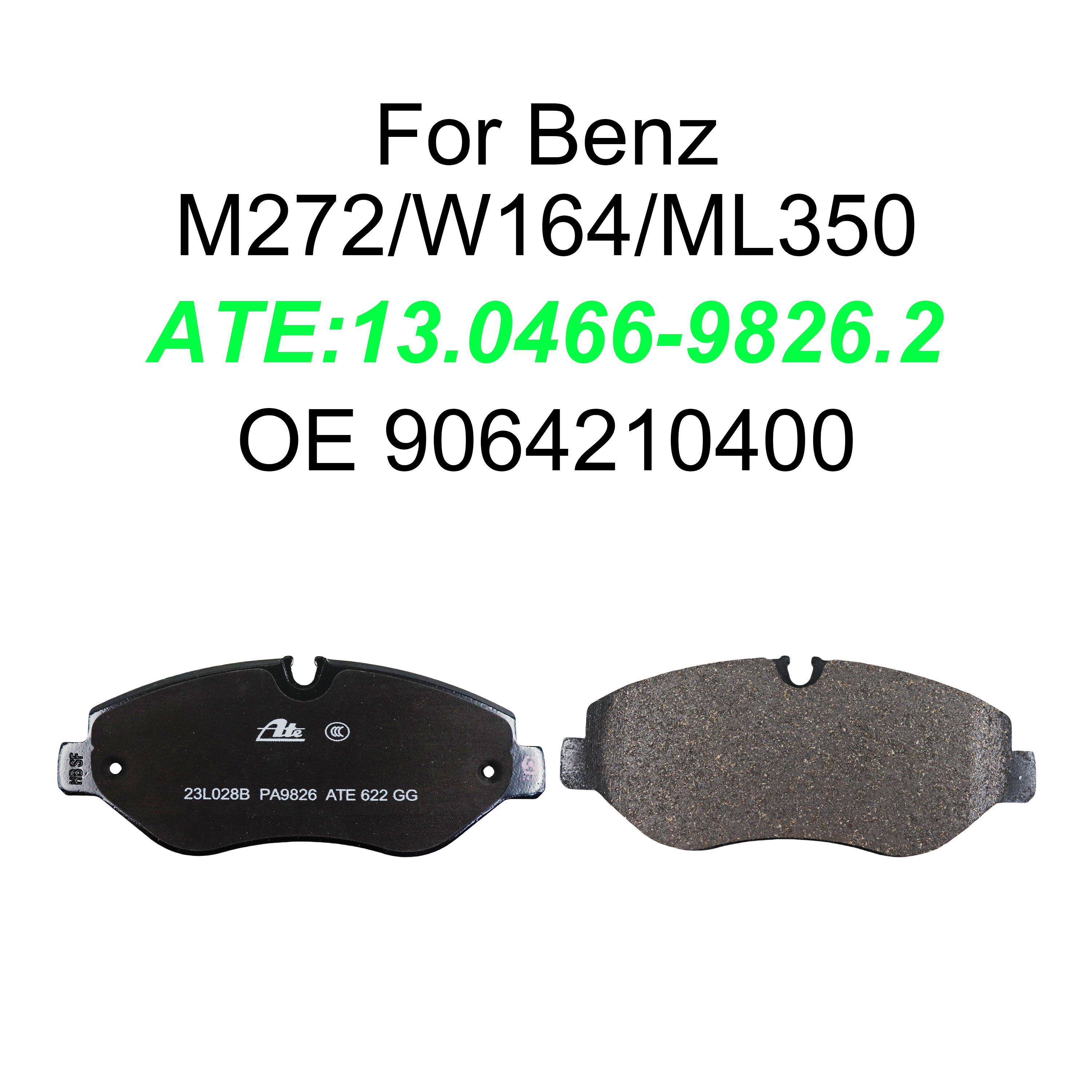 Wholesale Auto System Accessory Car Spare Part Cheap Material Rear Brake Pad for Price Brake Pads for Benz M272/W164/ML350