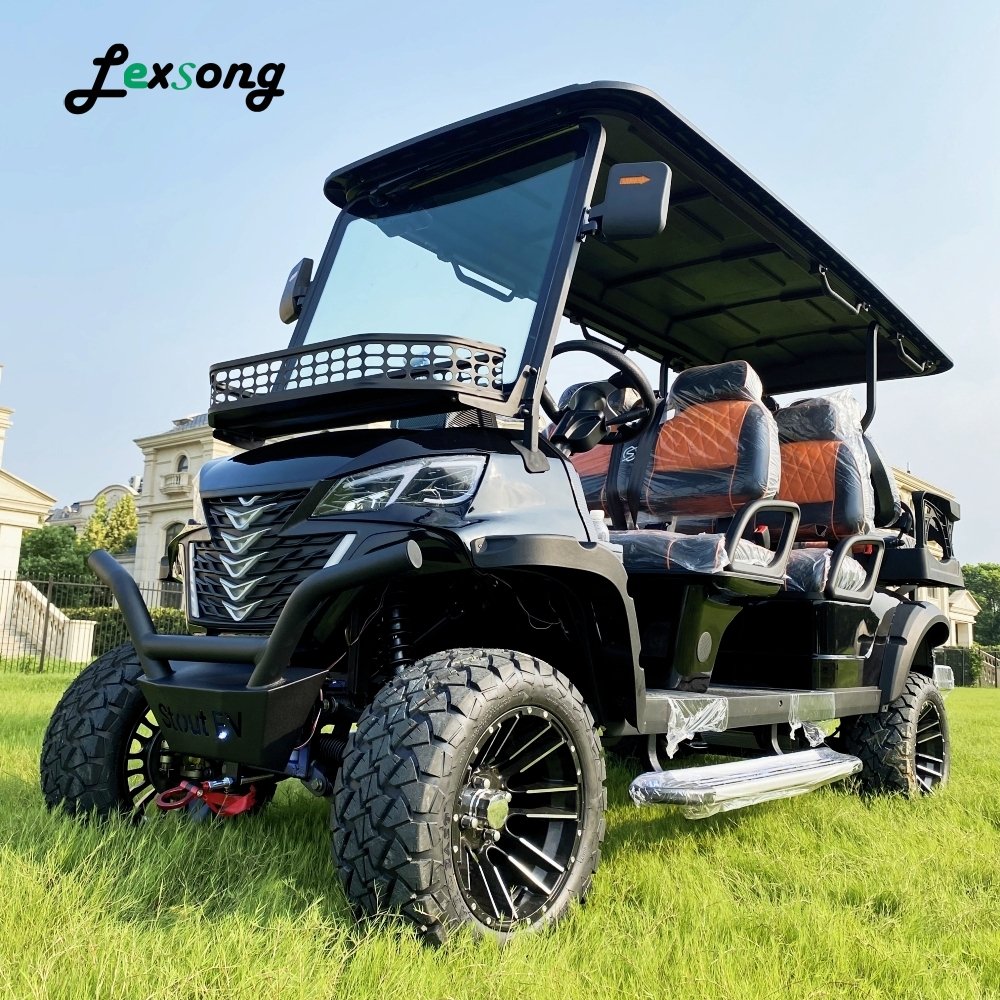 Flexible Design 7.5KW Remote Control Golf Carts Electric 6 Seater Eco Friendly