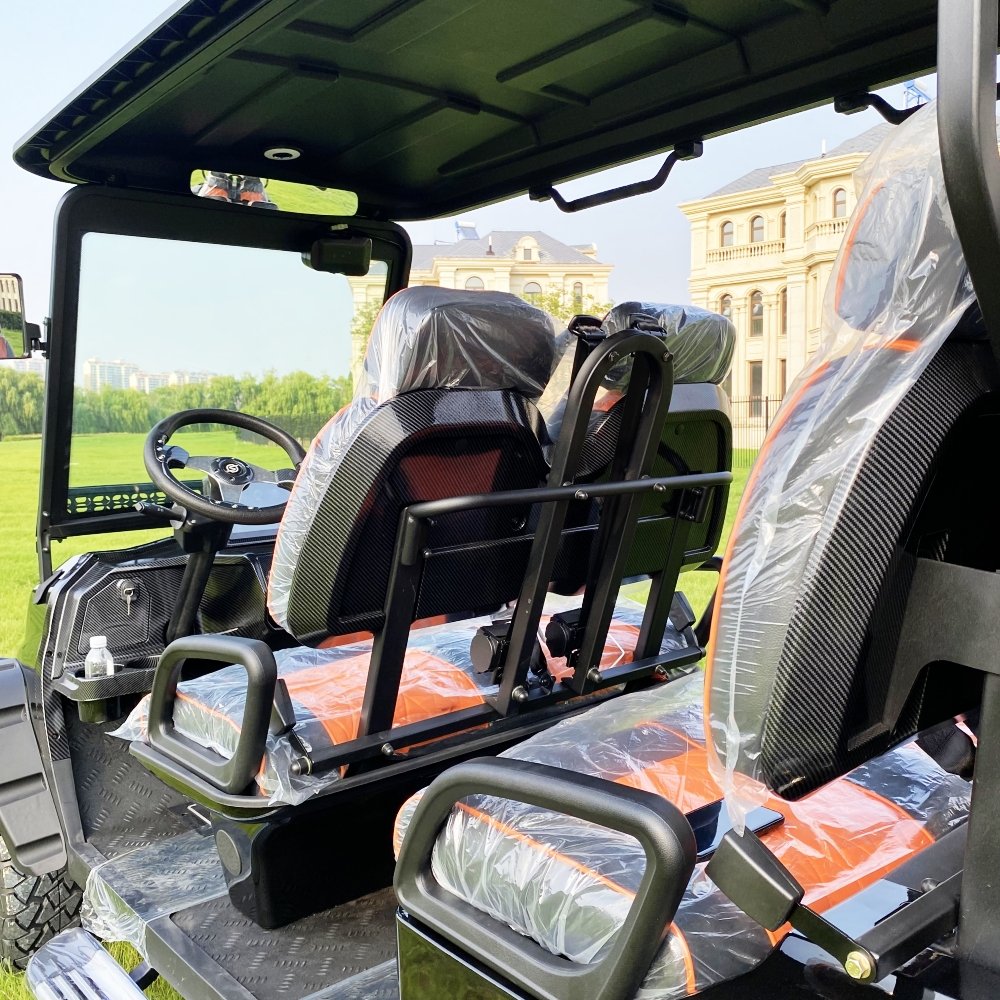 Flexible Design 7.5KW Remote Control Golf Carts Electric 6 Seater Eco Friendly