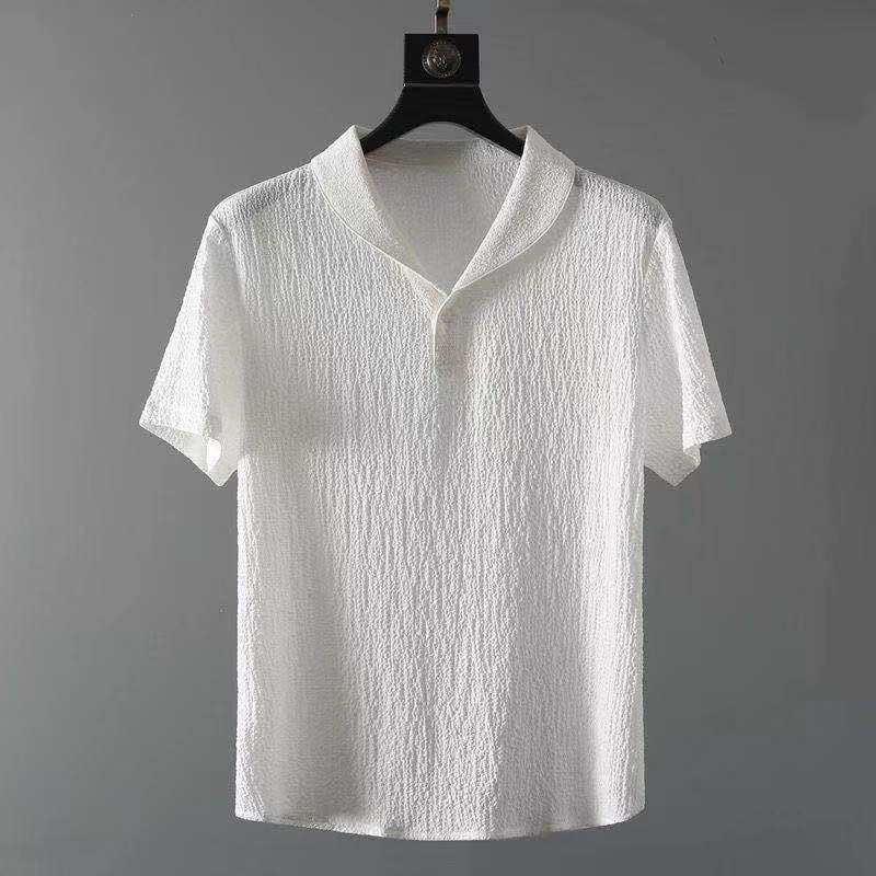 Leisure Suit Men 2023 New Summer Thin High-end Sports Suit Men's Fashion Short Sleeve Trousers Trend Light Luxury