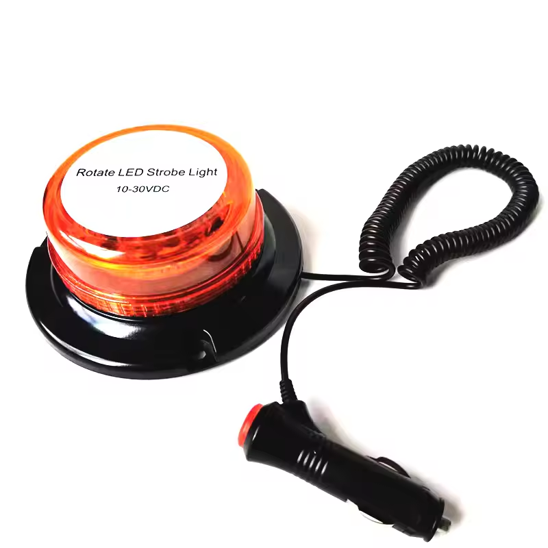 Mini LED Strobe Light 12V 24v Automotive Forklift Safety Flashing Beacon Rotating Warning Magnetic Red Beacon Light