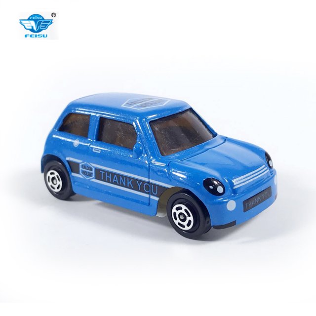 Wholesale 1:64 Cartoon Style Die Cast Metal Toy Car for Kids Toy Pickup Trucks Taxi Bus Diecast Model Car