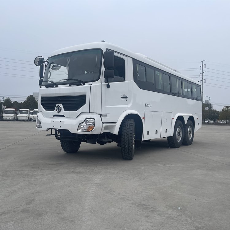 Dongfeng Coach Bus 6x6 Off-Road Bus 25 Seats Transportation Vehicles Manual Gear Box Truck on Sale